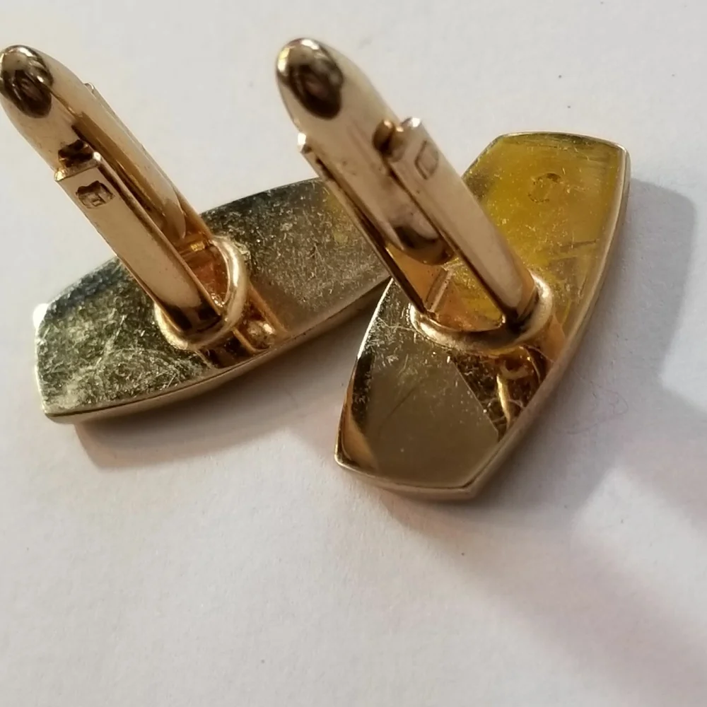 Vintage Hickok cuff links gold tone